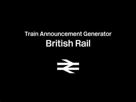 Train Departure Announcement Generator 2k and Soundscaper. . Uk train announcement generator